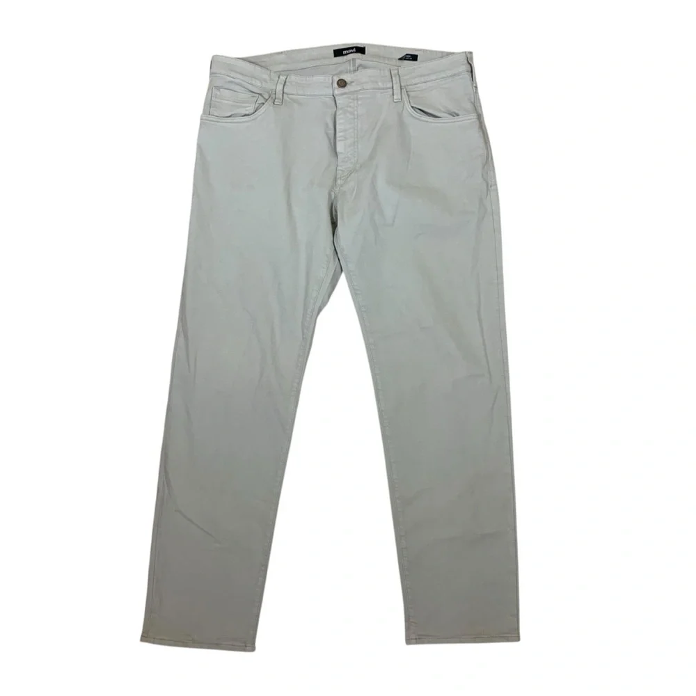 Mavi Zach Straight Leg Pants Sage Green Stretch Denim 42 34